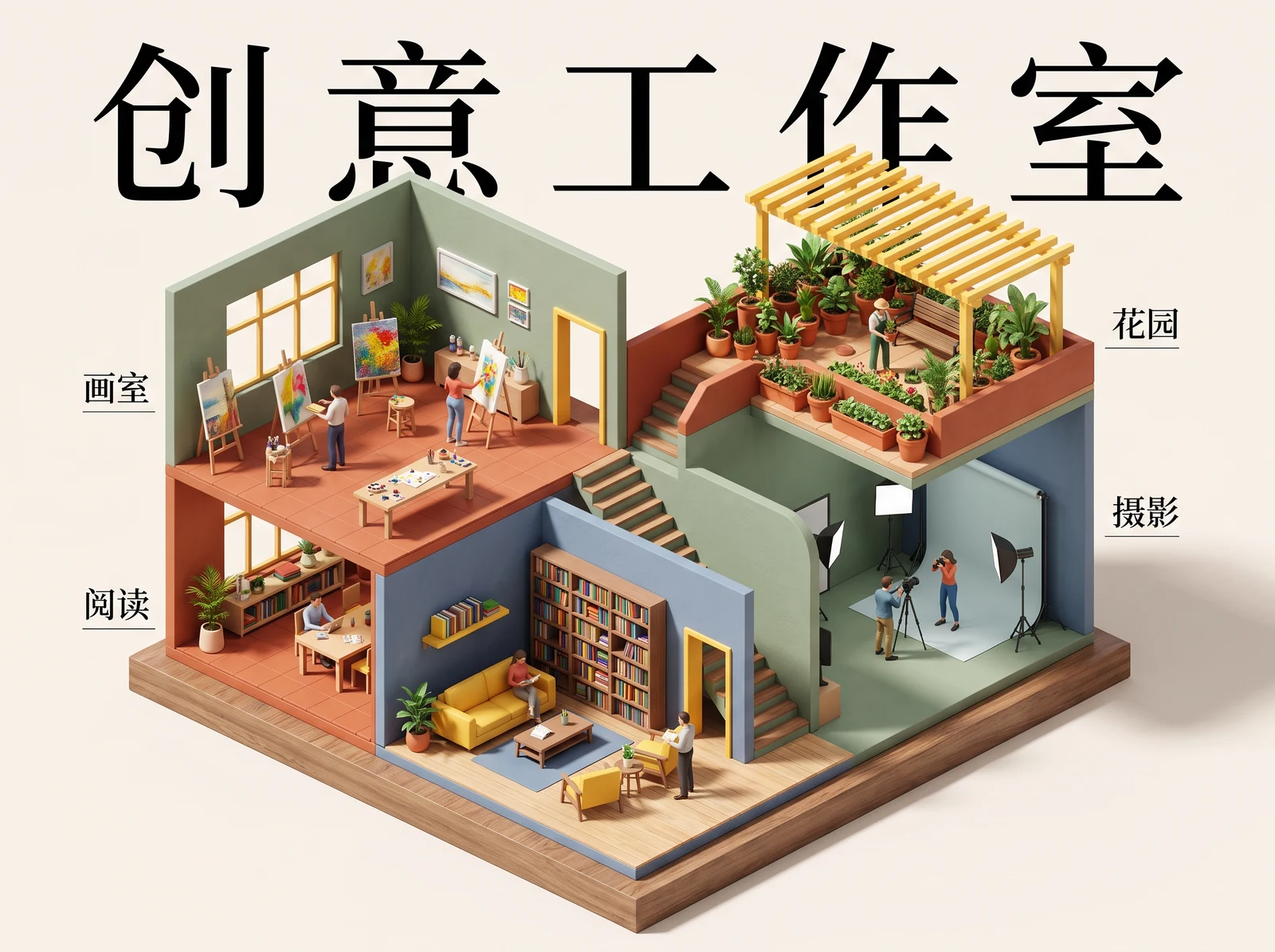 Nano Banana Pro · Inside a creative studio