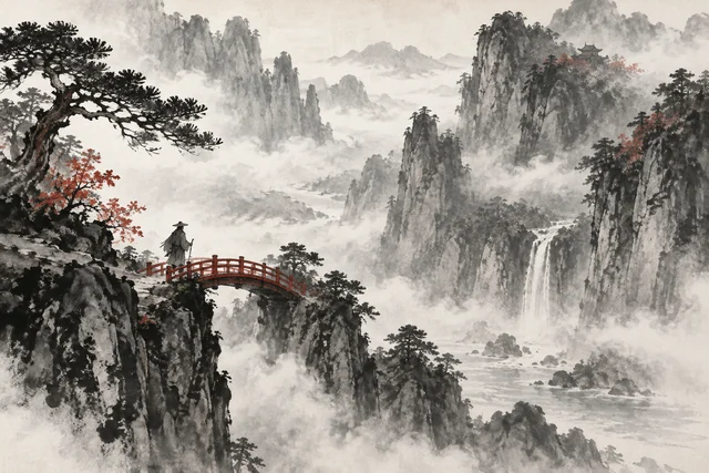 Ink landscapes